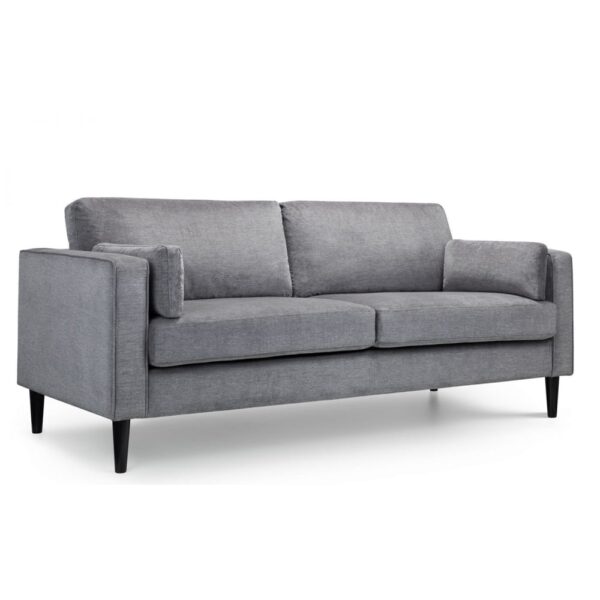 Hachi Fabric 3 Seater Sofa In Dark Grey