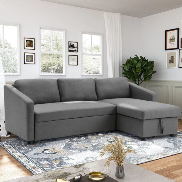 Corner Sofa Bed 3 Seater Sofa with Storage