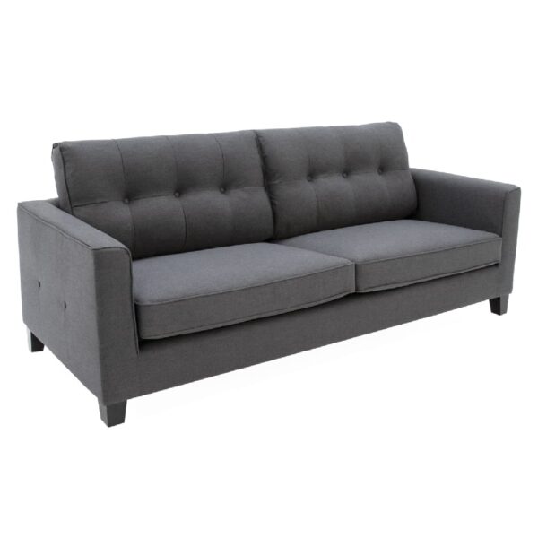 Aberdeen Fabric 3 Seater Sofa In Charcoal