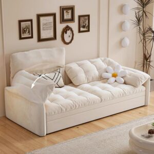 Cottonfy Cloud Elephant Ears Folding Corner Sofa Bed with Storage