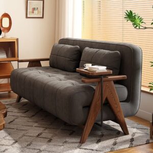 Cottonfy Foldable Matte Fabric Solid Wood 3 Mode Sofa Bed