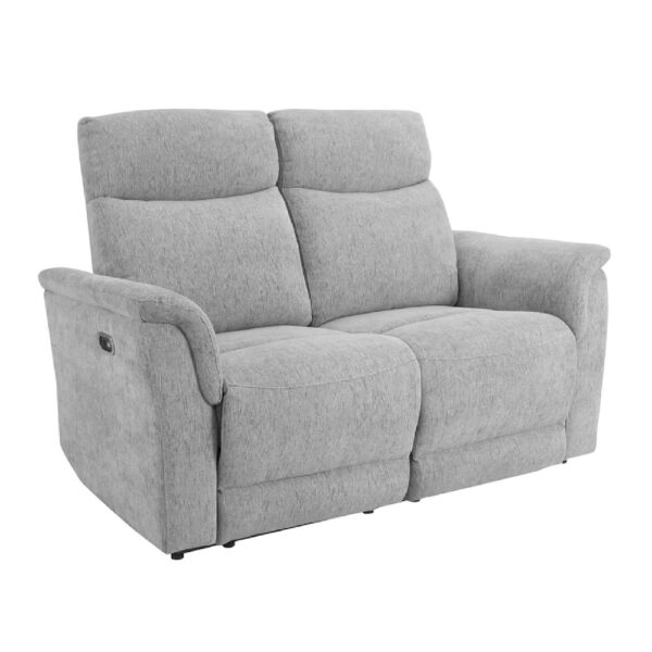 Marinette Fabric 2 Seater Electric Recliner Sofa In Grey