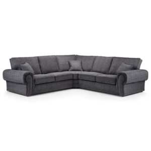 Walcott Fabric Corner Sofa Large In Grey