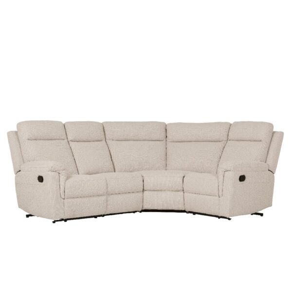 Baraboo Fabric Electric Recliner Fabric Corner Sofa In Beige