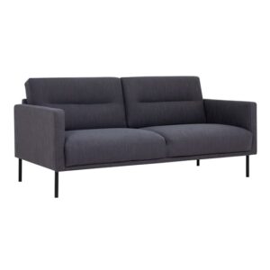 Nexa Fabric 2 Seater Sofa With Black Legs In Anthracite