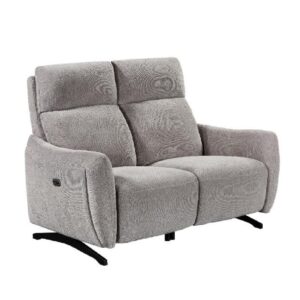 Revere Fabric Electric Recliner 2 Seater Sofa In Natural